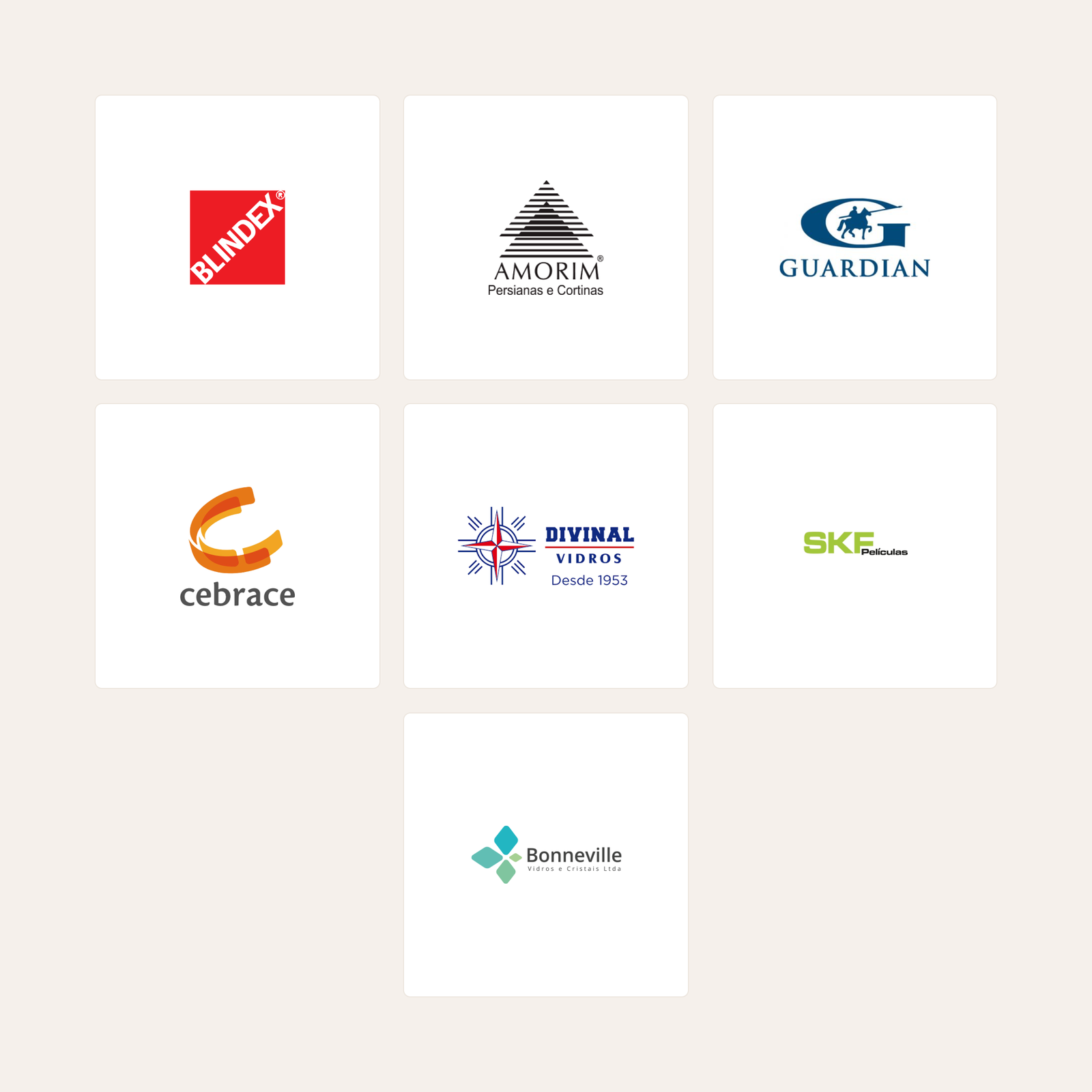 Parceiros oficiais: Blindex, Amorim, Guardian, SKF